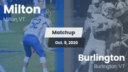 Matchup: Milton vs. Burlington  2020