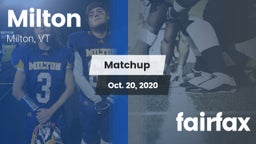 Matchup: Milton vs. fairfax 2020