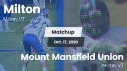 Matchup: Milton vs. Mount Mansfield Union  2020