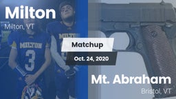 Matchup: Milton vs. Mt. Abraham  2020