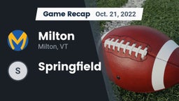 Recap: Milton  vs. Springfield 2022