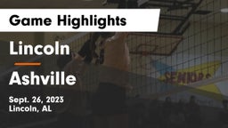Lincoln  vs Ashville  Game Highlights - Sept. 26, 2023