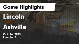 Lincoln  vs Ashville  Game Highlights - Oct. 16, 2023