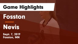 Fosston  vs Nevis  Game Highlights - Sept. 7, 2019