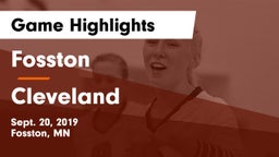 Fosston  vs Cleveland  Game Highlights - Sept. 20, 2019