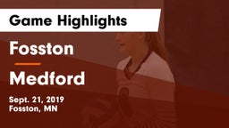 Fosston  vs Medford  Game Highlights - Sept. 21, 2019