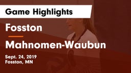 Fosston  vs Mahnomen-Waubun  Game Highlights - Sept. 24, 2019