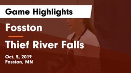 Fosston  vs Thief River Falls  Game Highlights - Oct. 5, 2019