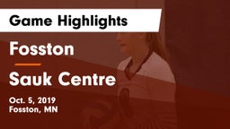 Fosston  vs Sauk Centre  Game Highlights - Oct. 5, 2019