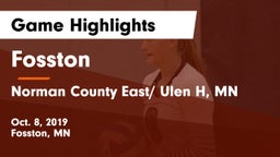 Fosston  vs Norman County East/ Ulen H, MN Game Highlights - Oct. 8, 2019