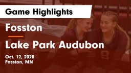 Fosston  vs Lake Park Audubon Game Highlights - Oct. 12, 2020