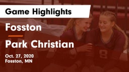 Fosston  vs Park Christian  Game Highlights - Oct. 27, 2020