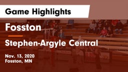 Fosston  vs Stephen-Argyle Central  Game Highlights - Nov. 13, 2020