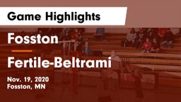 Fosston  vs Fertile-Beltrami  Game Highlights - Nov. 19, 2020