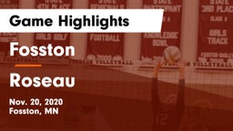 Fosston  vs Roseau  Game Highlights - Nov. 20, 2020