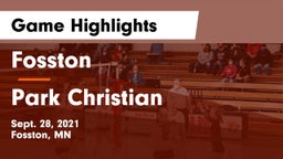 Fosston  vs Park Christian  Game Highlights - Sept. 28, 2021