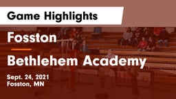 Fosston  vs Bethlehem Academy  Game Highlights - Sept. 24, 2021