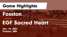 Fosston  vs EGF Sacred Heart Game Highlights - Oct. 14, 2021