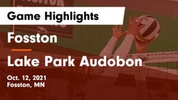 Fosston  vs Lake Park Audobon Game Highlights - Oct. 12, 2021