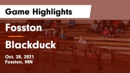 Fosston  vs Blackduck  Game Highlights - Oct. 28, 2021