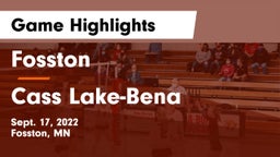Fosston  vs Cass Lake-Bena  Game Highlights - Sept. 17, 2022