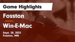 Fosston  vs Win-E-Mac  Game Highlights - Sept. 28, 2023