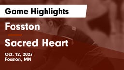 Fosston  vs Sacred Heart  Game Highlights - Oct. 12, 2023