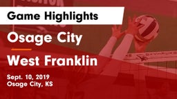 Osage City  vs West Franklin Game Highlights - Sept. 10, 2019