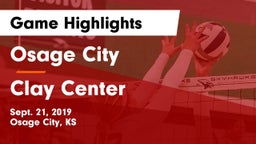 Osage City  vs Clay Center  Game Highlights - Sept. 21, 2019