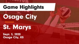 Osage City  vs St. Marys Game Highlights - Sept. 3, 2020