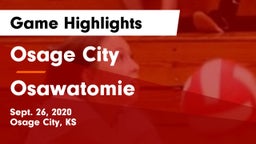 Osage City  vs Osawatomie  Game Highlights - Sept. 26, 2020