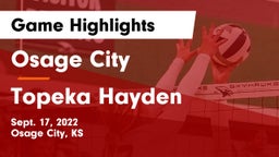 Osage City  vs Topeka Hayden Game Highlights - Sept. 17, 2022