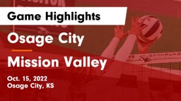 Osage City  vs Mission Valley Game Highlights - Oct. 15, 2022