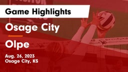 Osage City  vs Olpe  Game Highlights - Aug. 26, 2023