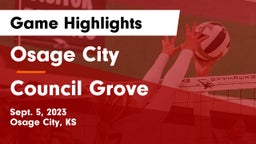 Osage City  vs Council Grove  Game Highlights - Sept. 5, 2023