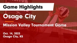 Osage City  vs Mission Valley Tournament Game  Game Highlights - Oct. 14, 2023