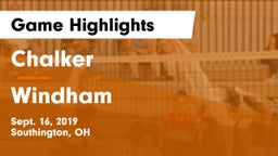 Chalker  vs Windham Game Highlights - Sept. 16, 2019