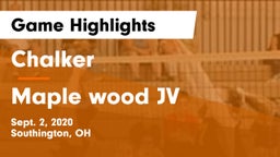 Chalker  vs Maple wood JV Game Highlights - Sept. 2, 2020