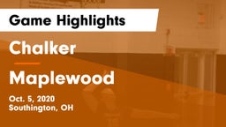 Chalker  vs Maplewood Game Highlights - Oct. 5, 2020
