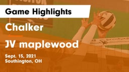 Chalker  vs JV maplewood Game Highlights - Sept. 15, 2021