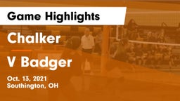 Chalker  vs V Badger Game Highlights - Oct. 13, 2021
