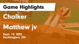 Chalker  vs Matthew jv Game Highlights - Sept. 14, 2022