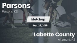 Matchup: Parsons vs. Labette County  2016