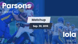 Matchup: Parsons vs. Iola  2016