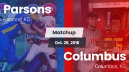 Matchup: Parsons vs. Columbus  2016