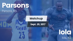 Matchup: Parsons vs. Iola  2017