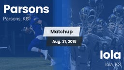 Matchup: Parsons vs. Iola  2018