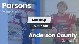 Matchup: Parsons vs. Anderson County  2018