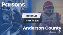 Matchup: Parsons vs. Anderson County  2019