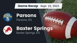 Recap: Parsons  vs. Baxter Springs   2023